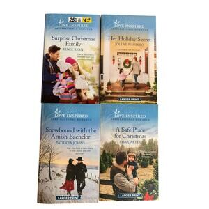 Love Inspired Inspirational Romance Books Lot 4 Paperback Larger Print 2020 2021